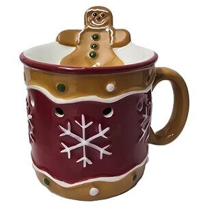 Scentsy Gingerbread Man Mini Wax Warmer Night Light Cocoa Cup Winter Christmas